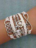 Infinity white love pearl bracelet