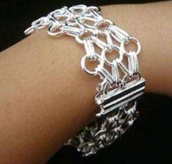 925 silver filled chain link bracelet