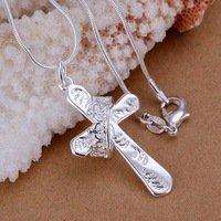 925 silver filled cross necklace