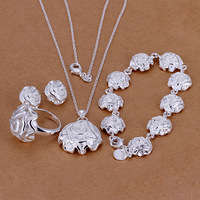 925 Sterling Silver Plated 5 Piece Jewellery Set