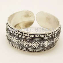 Tibet silver Intricate design cuff bracelet