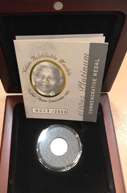 1/10oz PLATINUM Mandela 90 Years - Scarce