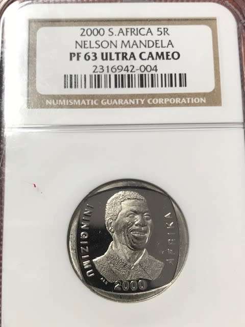 R5 mandela 2000 PF 63