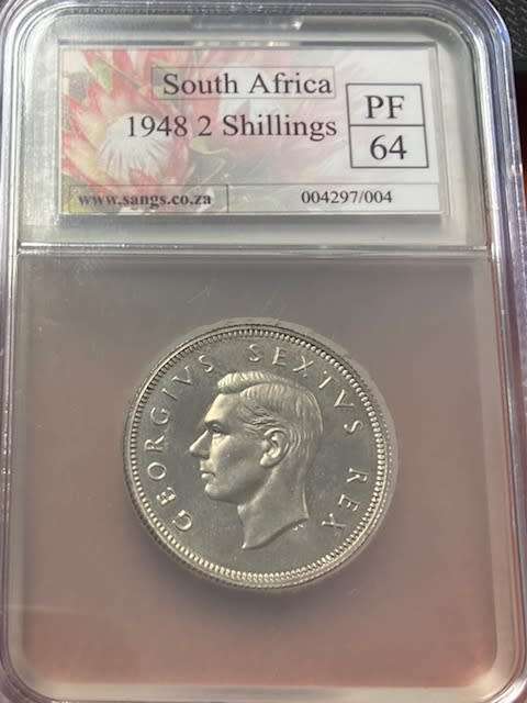 1948 2 Shilling Proof 64