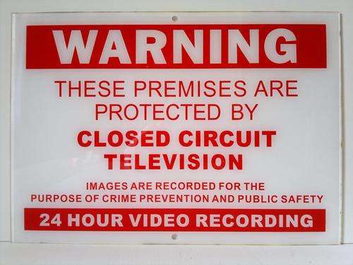 CCTV Warning Sign Board