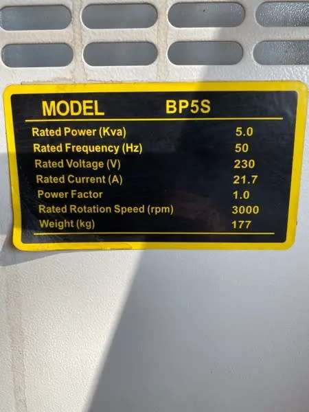 Bundu Power BP5S 5KVA Silent Diesel Generator with ATS panel
