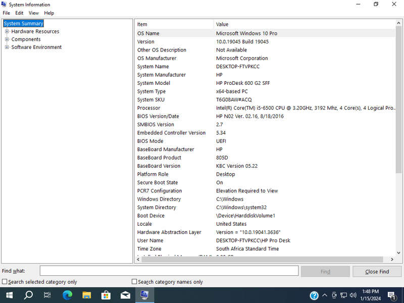 HP ProDesk 600 G2 SFF i5-6500, 8GB DDR4,480GB SSD, WIndows10, Office 2016