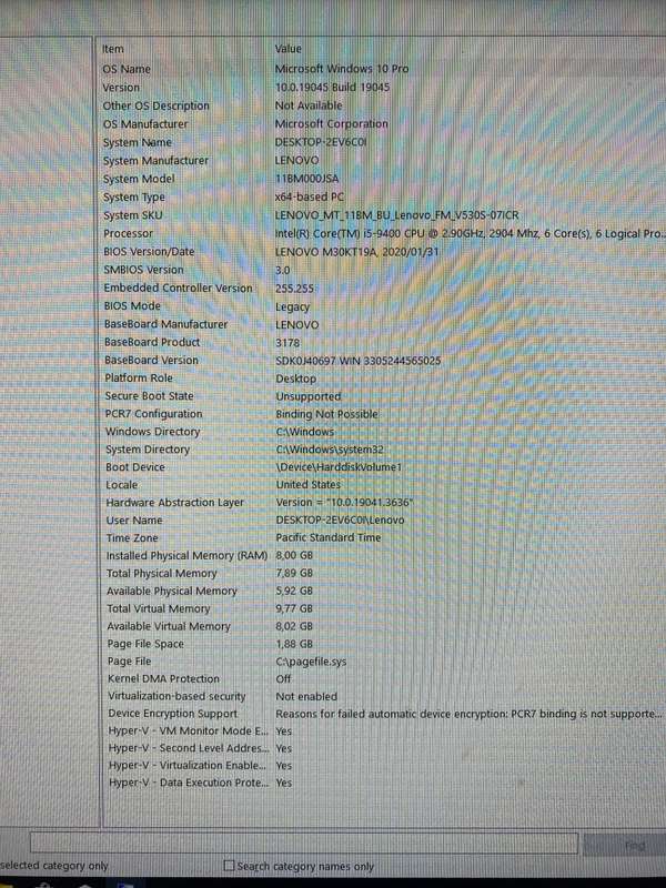 Lenovo V530S i5 Gen9, 8GB DDR4, 480GB SSD, Win 10, Office 2016