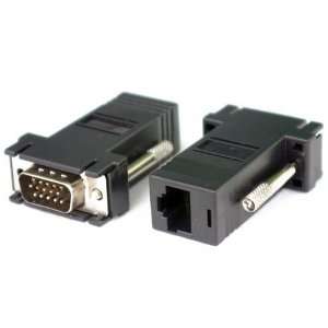 VGA SVGA Male to RJ45 Lan Video Extender PAIR