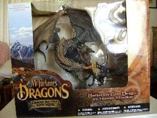 McFarlane's - Dragons - Series 1 - Berserker Clan Dragon vs Human Attacker - Mint in Box