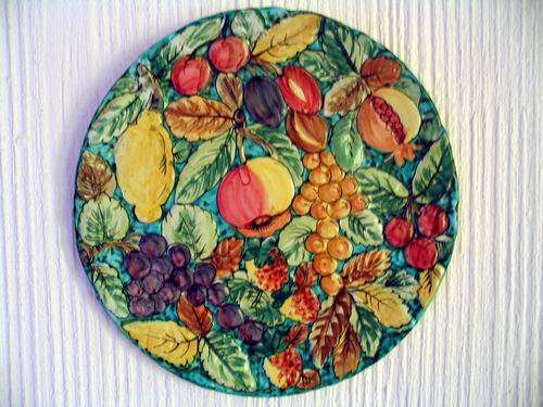 Magnificient Majolica Antique Wall Plate - NEW PRICE!