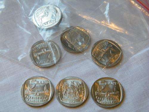 135 x 1994 Presidential Inauguration R5 Coins