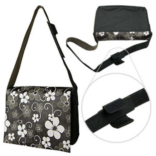 ISONIC 15.6" NOTEBOOK MESSENGER BAG, BLACK/WHITE @ R220