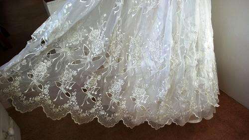 Old dress with beautiful white lace