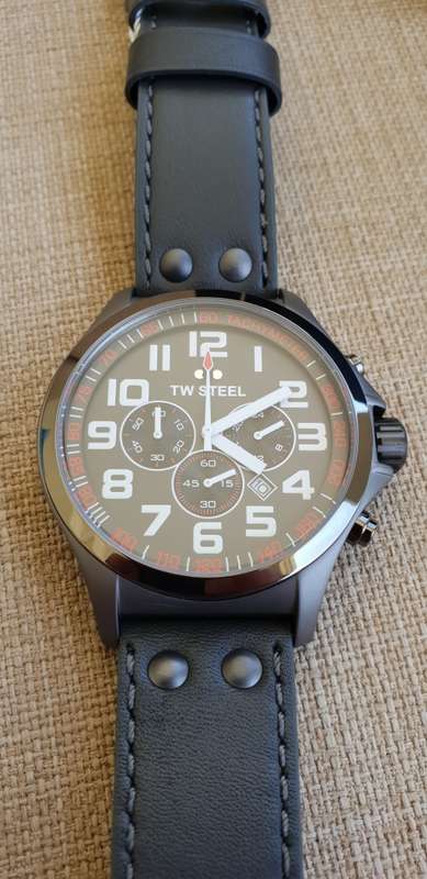 TW Steel 422 Pilot Titainium PVD coated Stainless Steel . Brand New. Save 50%