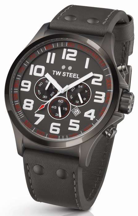 TW Steel 422 Pilot Titainium PVD coated Stainless Steel . Brand New. Save 50%