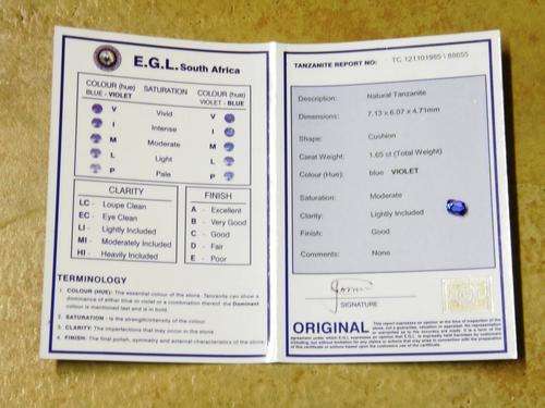 Set of Four Individually EGL Certified Tanzanites