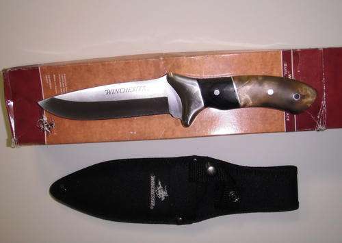 Winchester Burl Handle Hunting Hunter Knife