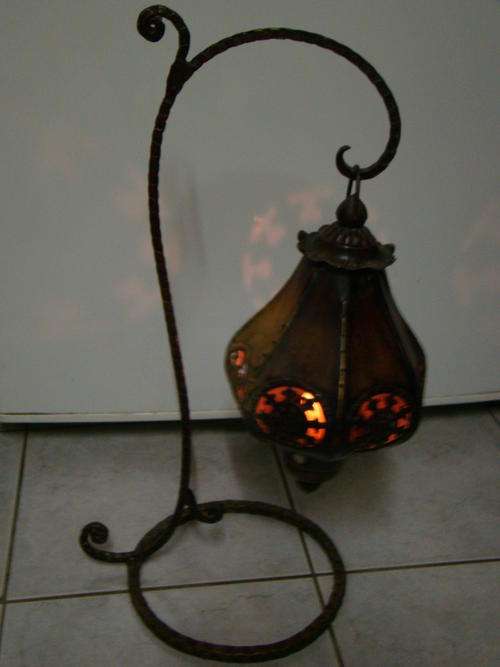 ORIENTAL LARGE 53cm HANGING LANTERN/CANDLE HOLDER