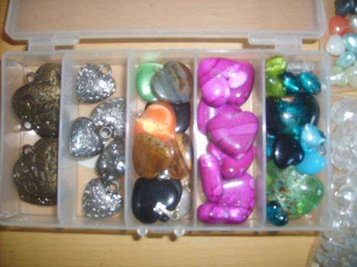 Selection of Heart beads