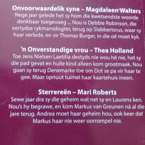 Romanza 3 Boeke in 1 Sagteband - Afrikaans