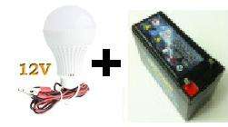 2 x 12V 3W LED EMERGENCY LIGHT BULB + 7.2Ah Battery