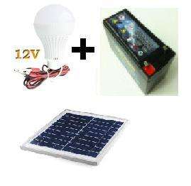 2x12V 3W LED EMERGENCY LIGHT BULB + 7.2Ah Battery + 10W Solar Panel