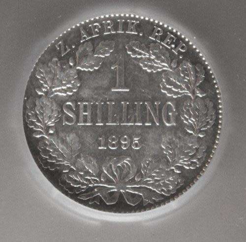 1895 1 Shilling SANGS Graded AU 53 - Catalogue Value R15 000.00
