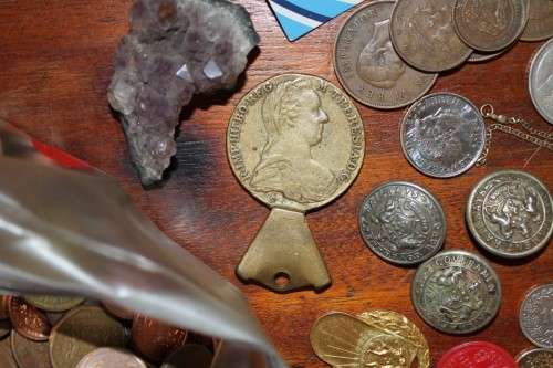 Junk Drawer Lot of Stamps, Coins, Notes and Other Items - Please See Below - Unresearched