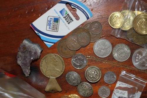 Junk Drawer Lot of Stamps, Coins, Notes and Other Items - Please See Below - Unresearched