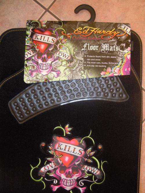Ed Hardy Love Kills Slowly Car Floor Mat Set