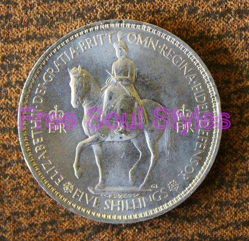 1953 Coronation of Queen Elizabeth 5 Shilling