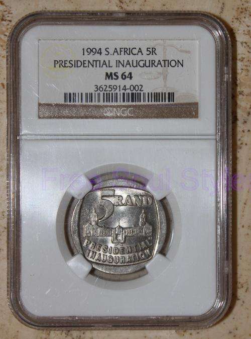 1994 R5 Inauguration Coin NGC Graded MS 64