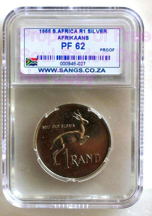 1966 Silver R1 Afrikaans SANGS Graded PF 62