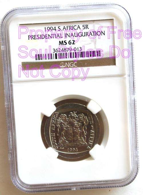 1994 R5 Inauguration Coin NGC Graded MS 62