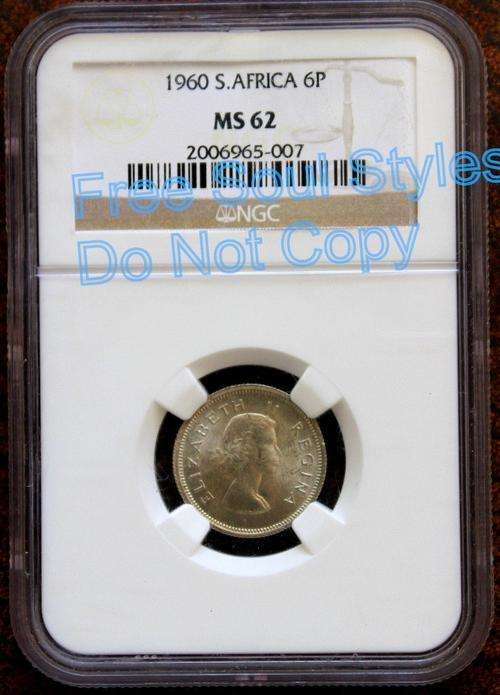 1960 6P NGC Graded MS 62