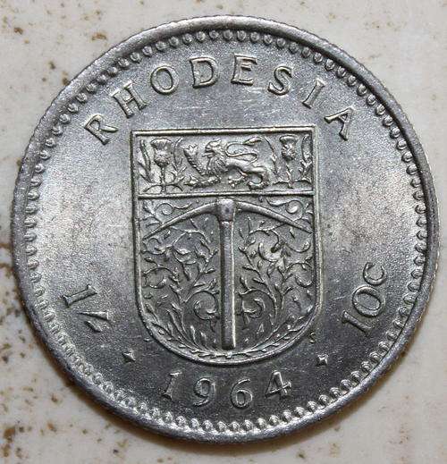 1964 Southern Rhodesia 10 Cent