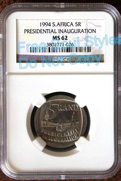 1994 R5 Inauguration Coin NGC Graded MS 62