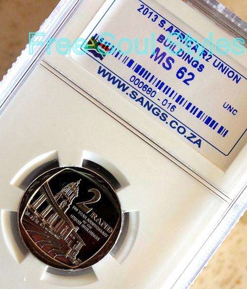 2013 R2 Centenary of The Union Building SANGS Graded MS 62