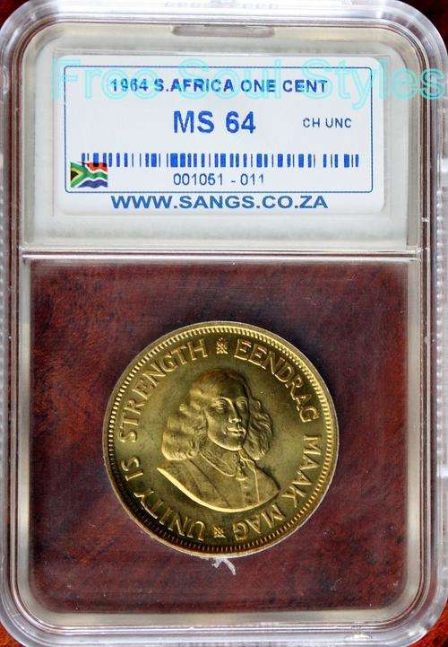 1964 1 Cent SANGS Graded MS 64