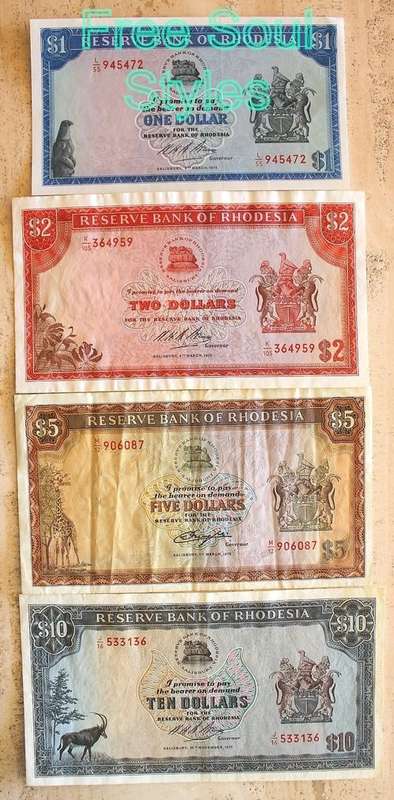 Set of Rhodesia Bank Notes