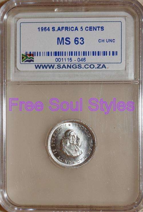 1964 5 Cents SANGS Graded MS 63