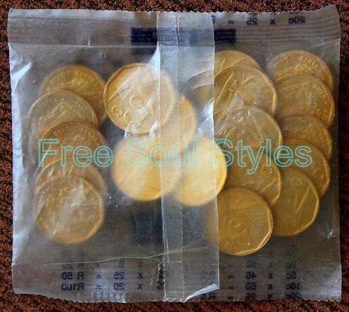 1992 50 Cents Pieces in Standard Bank Sealed Packet - 20 coins