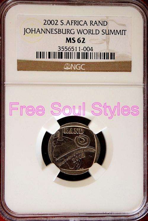 2002 Johannesburg World Summit R1 NGC Graded MS 62