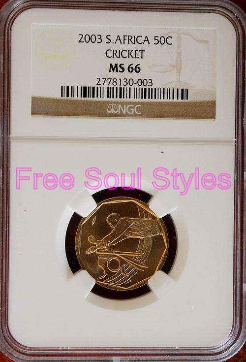 2003 Cricket 50 Cent NGC Graded MS 66