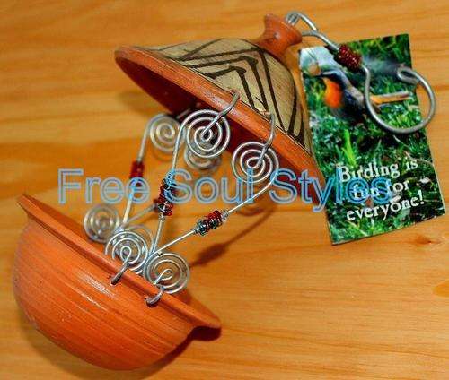Funky Roofed Terracotta Bird Feeder