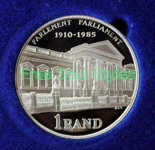 1985 Parliament Silver R1 in SA Mint Box