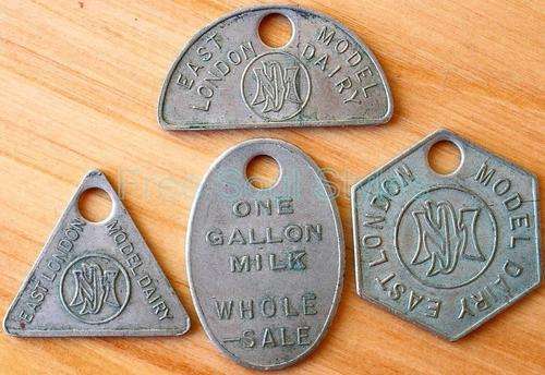 Set of Model Dairies East London Milk Coupons - Herns 366A,B,E,F - Catalogue Value R1 200.00