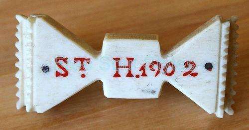 For jacven Only - 1902 St Helena Boer War POW Trench Art Brooch Made From Bone Rations