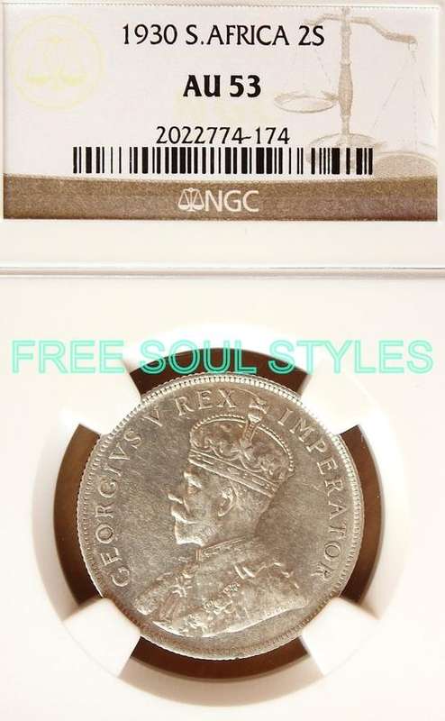 1930 2 Shillings NGC Graded AU 53 - Catalogue Value R20 000.00